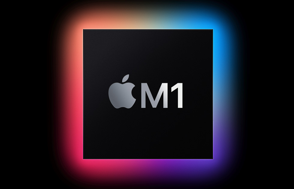 Illustration du processeur d'Apple sous architecture ARM baptisé M1
